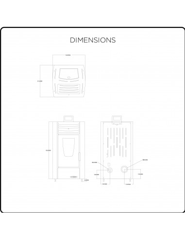 Peć na pelete na vazduh, snage  10 kw