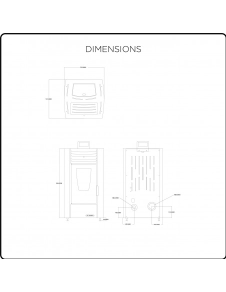 Peć na pelete na vazduh, snage  10 kw