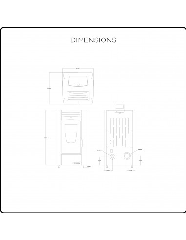Peć na pelete na vazduh, snage 8 kW.