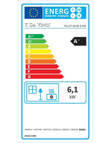 Peć na pelete na vazduh, snage  6 kw