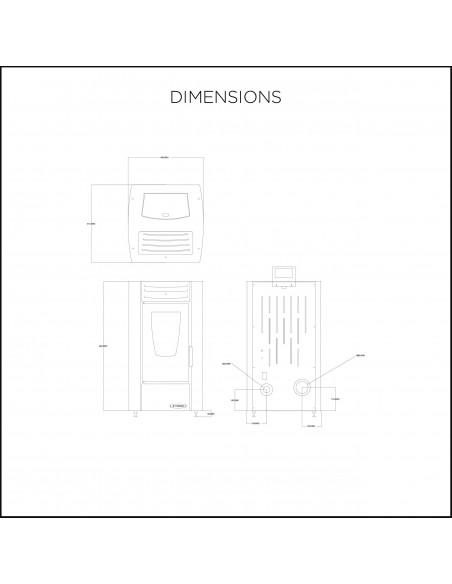 Peć na pelete na vazduh, snage  6 kw