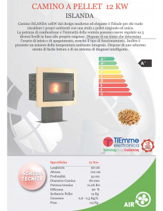 Vertikalni kamin na pelet, snage 12 kW 2