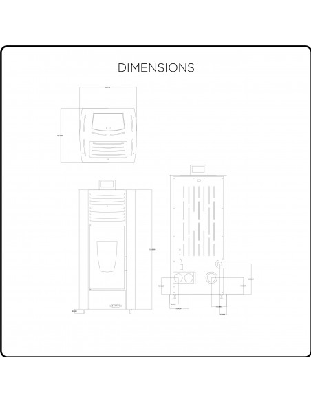 Kanalisana peć na pelet, snage 14 kW