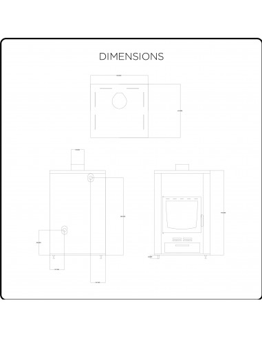 Peć na drva Carina  sa sistemom za grijanje vode, snage 27 + 6 kW