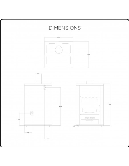 Peć na drva Carina  sa sistemom za grijanje vode, snage 27 + 6 kW