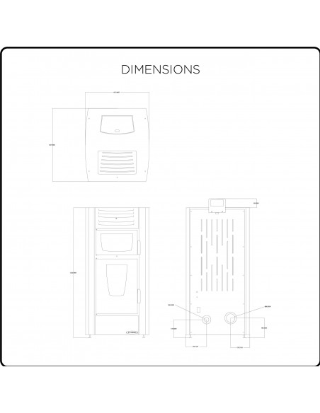 Peć na pelet sa rernom, snage 12 kW