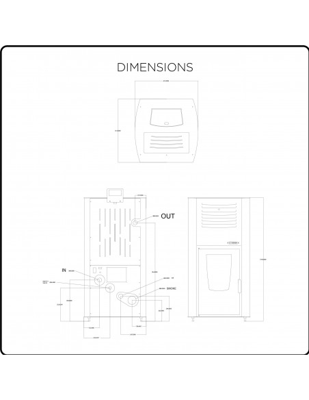 Hidro peć na pelet, snage  23 + 7 kw
