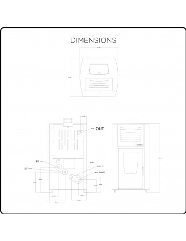 Hidro peć na pelet, snage  16 + 7 kw