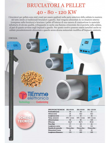 Bruciatore a pellet 80 kw