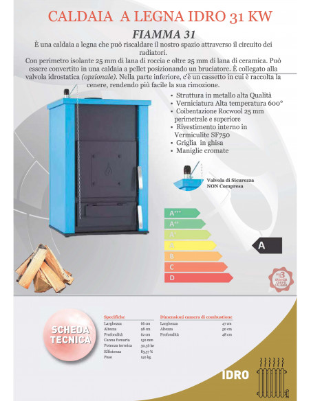 Caldaia a legna 31 kw