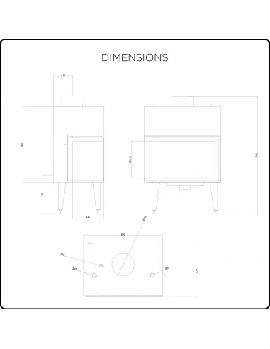 Ventilisani umetak za kamin na drva, snage 15 kW.