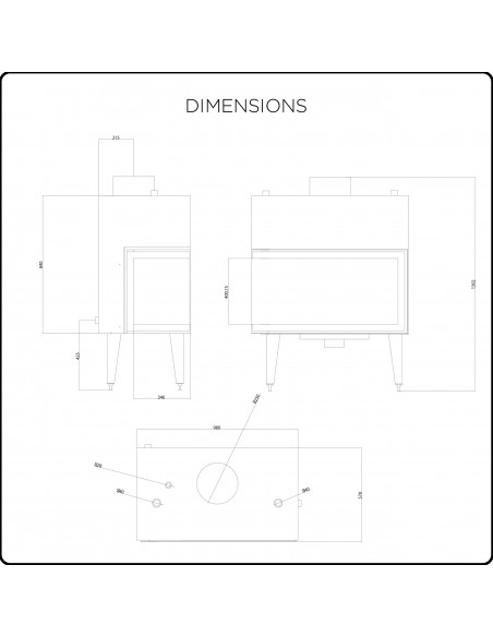 Ventilisani umetak za kamin na drva, snage 16 kW.