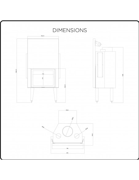 Ventilisani umetak za kamin na drva, snage 15 kW