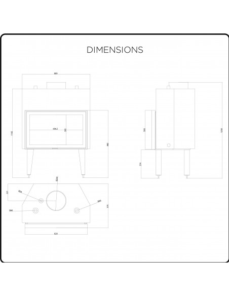 Ubacivi kamin na drva sa hidro sistemom 19 + 10 kW