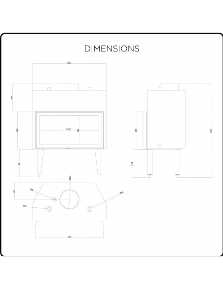 Ubacivi kamin na drva sa hidro sistemom 21 + 10 kW.