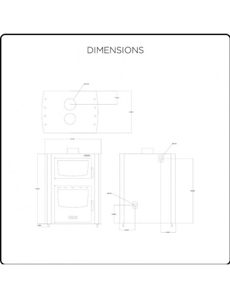 Pec na drva Colibis sa rernom  27 + 8 kw