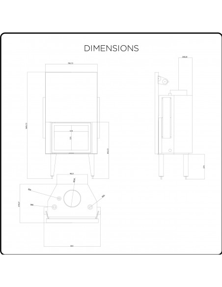 Ubacivi kamin na drva 17 + 7 kW