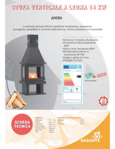 Vertikalna peć na drva Amira , snage  14 kw 2