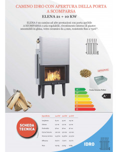 Ubacivi kamin s hidro sistemom na drva od 21 + 10 kW 2