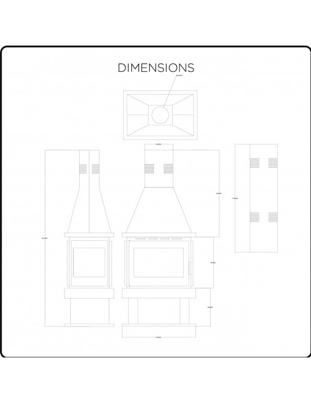 Vertikalna peć na drva Amira , snage  14 kw