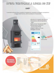 Vertikalni kamin na drva sa rernom, snage 20 kW 2