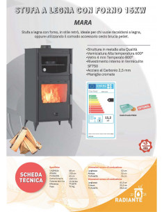 Peć na drva sa rernom, snage 15 kW 2