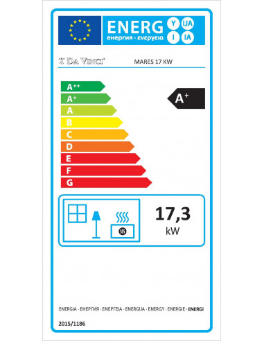 Peć na drva ventilisana, snage 17 kW