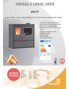 Sporet na drva, snage  11 kw 2