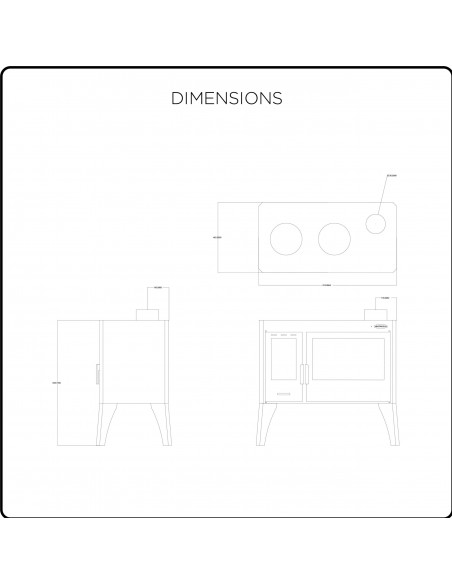 Sporet na drva, snage 12 kW