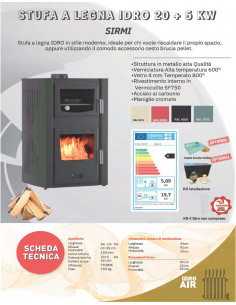 Peć na drva  sa rernom Sirmy  snage 20 + 5 kw 2