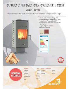 Peć na drva kružnog oblika, snage 12 kW 2